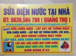 Dịch vụ sửa chữa điện nước tại nhà LH 0839584789