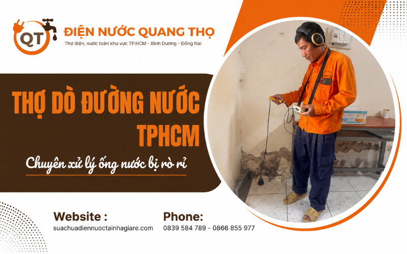 thợ dò đường nước TPHCM - Bình Dương