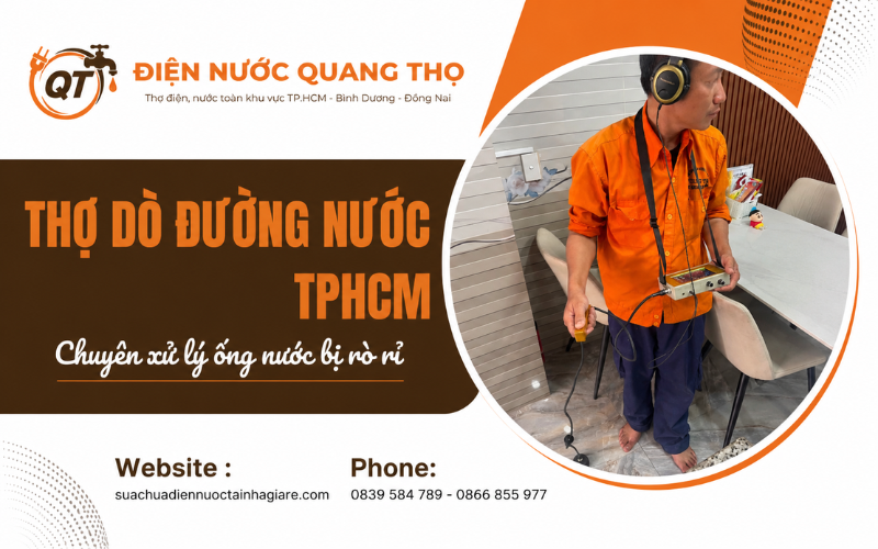 thợ dò đường nước TPHCM - Bình Dương