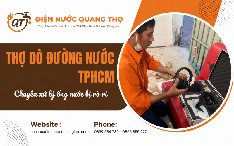 thợ dò đường nước TPHCM - Bình Dương