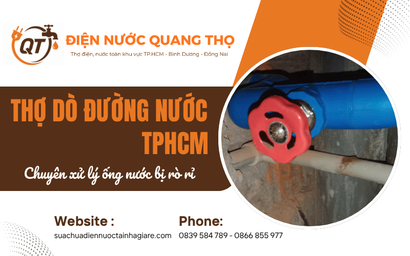 thợ dò đường nước TPHCM - Bình Dương